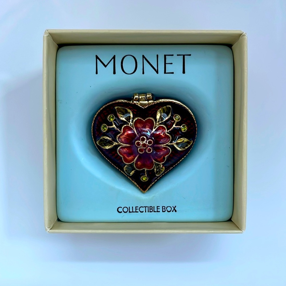 Brand New in Box Monet Heart Collectable Box